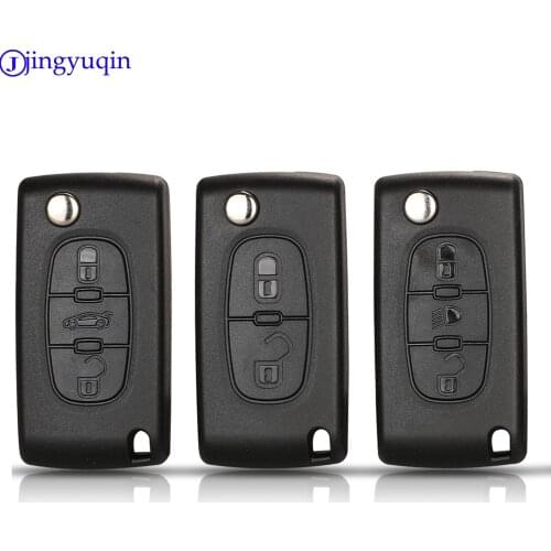 Jingyuqin 20ps Car Key Case Shell For Peugeot 307 407 308 607 For Citroen C2 C3 C4 C5 C6 C8 XSARA PICA CE523 HU83 CE536 VA2
