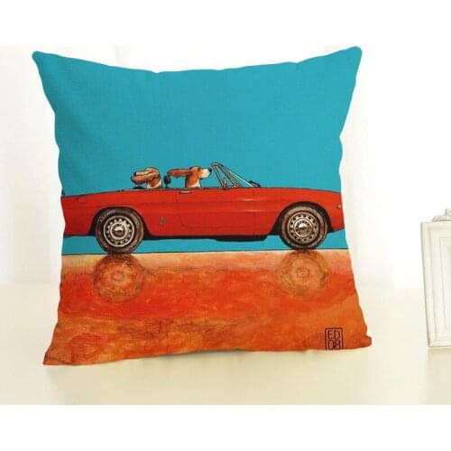 Colorful Car Cushion Cover Throw Pillow Case for Home Chair Sofa Decoration Square Pillowcases
