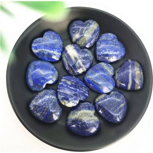 Lapis Lazuli Heart Natural Stones Quartz Gems Healing Crystals Gemstones Reiki Ornaments Decoration