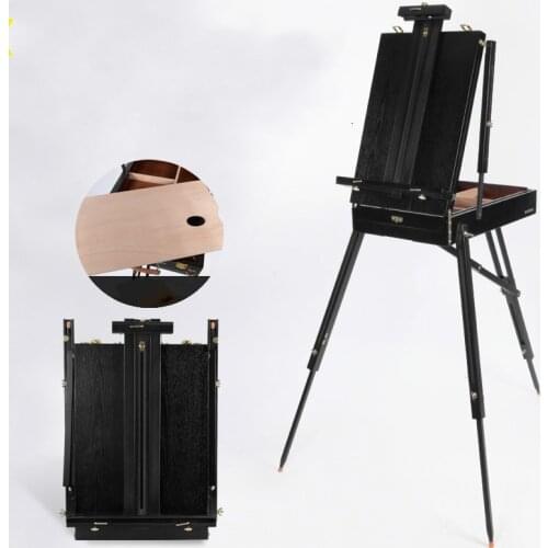 Easel Chevalet En Bois Portable Foldable Easel for Painting Caballete Pintura Oil Painting Stand Wood Easel Painting Accessories