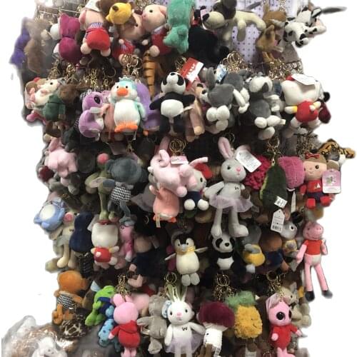 10cm Sea lions, crocodiles, elephants, wolfdogs, tanuki, chameleons, flamingos, ducks, crabs, skunks, pandas,Plush key ring