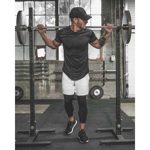 Mens summer new sports pants mens elastic and breathable two-piece running training gym ankle length pants quick-drying pants