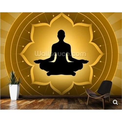 Custom Buddha wallpaper,Yoga - Meditation On Lotus fresco wall for the living room sofa corridor decorative papel de parede