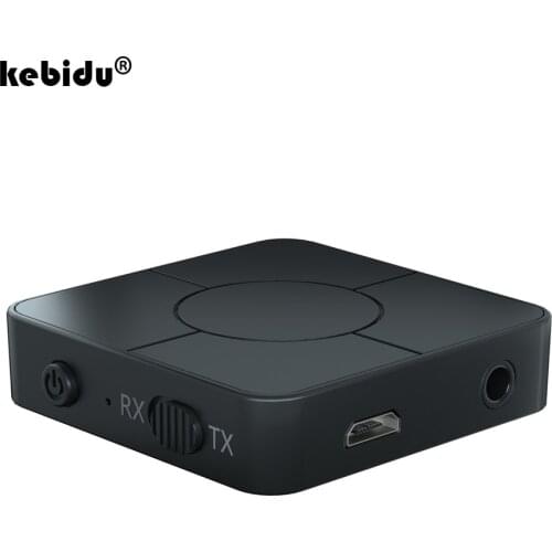 Kebidu 2 in 1 Handsfree Stereo Portable Bluetooth 5.0 Transmitter Receiver for TV Car 3.5mm AUX RCA Music Audio Wireless Adapter