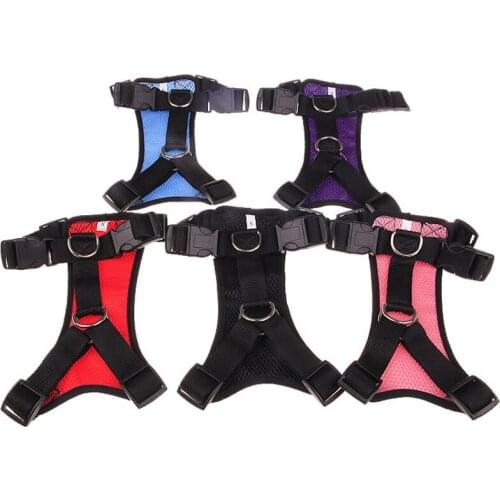 SALE Adjustable Soft Fabric Mesh Dog Puppy Harness Vest Pet Clothes 4 size harness vest Small middle Cat Pet