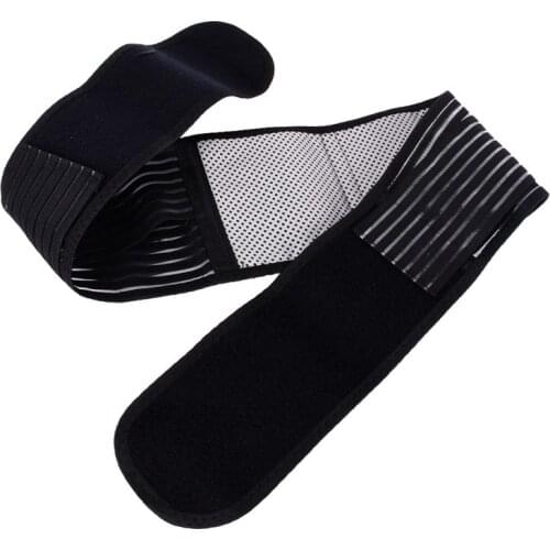 S-XL Men Tourmaline Self-heating Magnetic Therapy Waist Support Sport Waistband Fitness Breathable Brace Lower Back Safety Belt