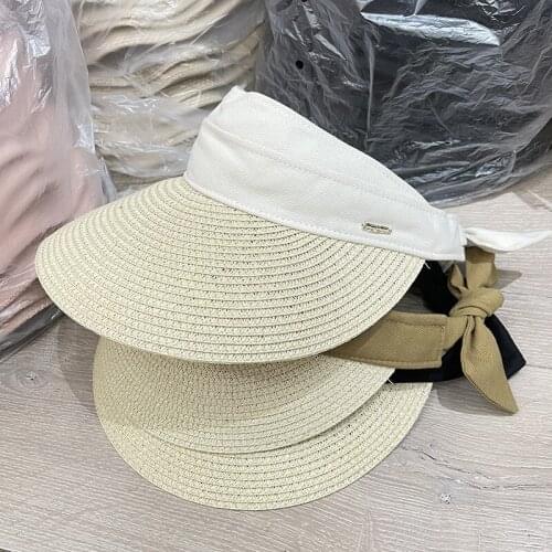 Casual Womens Summer Hat Sun Visor Empty Top Wide Brim Hat Zebra pattern Sun Protection Cap Female Sun Hats Beach Hat Straw Hat