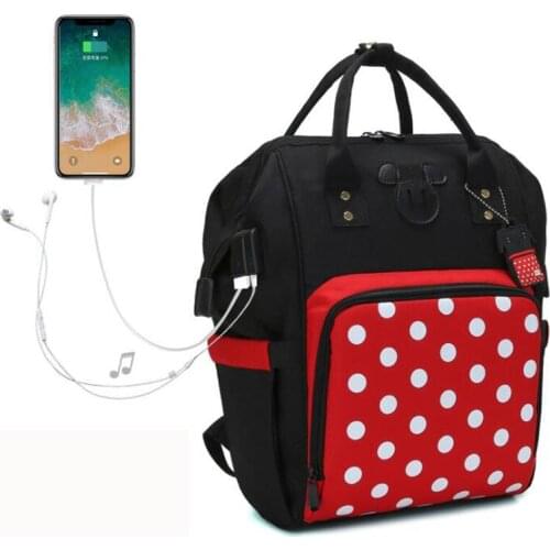 Diaper bag backpack USB bottle insulation bag large capacity travel backpack baby mummy care handbags maternal diaper care bag