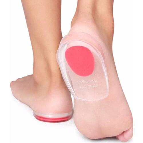 Comfort Heel Pain Insoles Relieve Foot Pain Silicon Gel Heels Cup Cushion Protectors Spur Support Shoe Pad Feet Care Inserts
