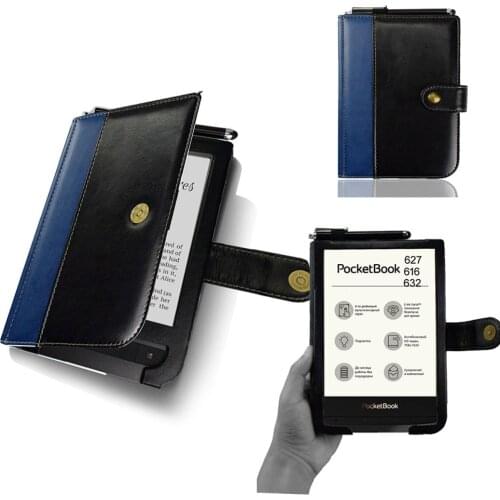 For Pocketbook 616 Book Cover for PocketBook 627 eReader flip pu leather Case Soft pouch for pocketbook 632 ebook protective bag