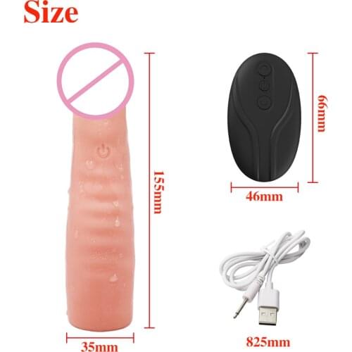 10 Modes Penis Sleeve Vibrator Reusable Condom Toys for Adults Strap On Dildo Vibrator Thick Cock Enlargement Sleeve for Penis