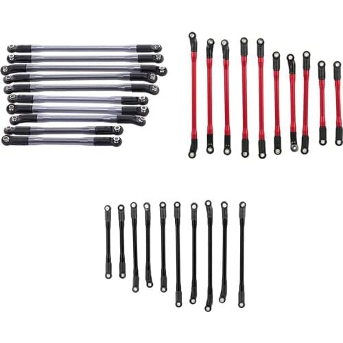 10Pcs/Set Metal Link Set Plastic Rod End for 1/10 RC Crawler Car Axial SCX10 II 90046