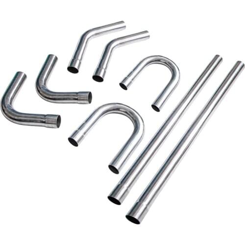 2”New Custom Exhaust Tubing Mandrel Bend Pipe Straight U-Bend 90° Kit 8 Pieces