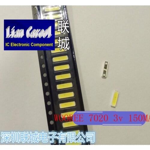 200 pieces/piece repair LCD TV LED backlight project Korea WOOREE LED SMD 7020 3V white cold light source LED lamp