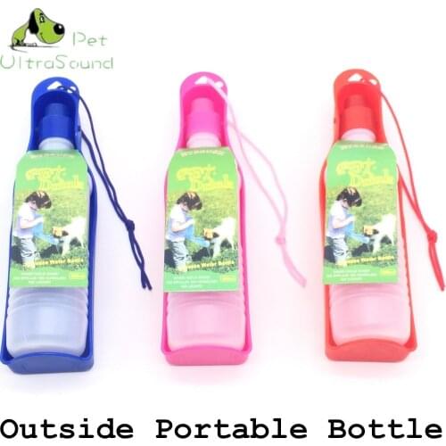 250ml 500ml Dog Water Bottle Feeder With Bowl Plastic Portable Water Bottle Pets Outdoor Travel Pet Drinking Water Feeder Bowl