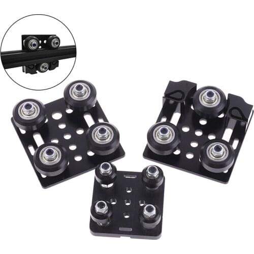 2021 Euro Standard Aluminum Profile Pulleys V-Slot Construction Gantry Plate 3D Printer Accessories