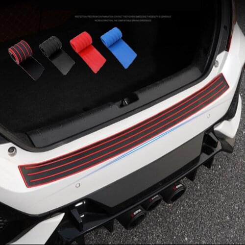 4 Colors Universal Car Trunk Door Guard Strips Car Door Sill Protector Rubber Rear Bumper Cover Guard Trim Pad Car Decoration
