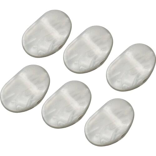 6 Pcs White Pearl Guitar Tuning Pegs Keys Button Tuners Machine Heads, Premium Plastic