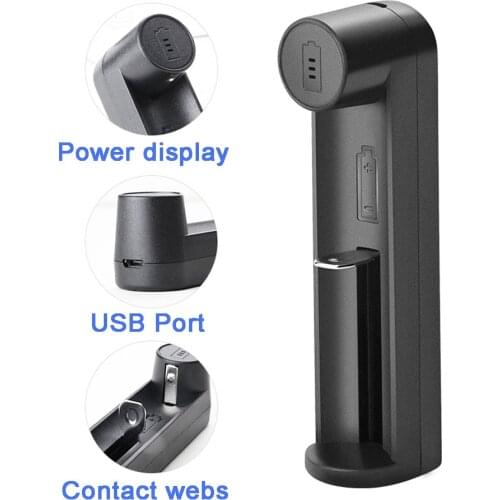 AJNWNM 18650 Battery Charger with LED Indicator Smart Battery Charger for 3.7v Li-ion Rechargeable Battery 18650 14500 26650