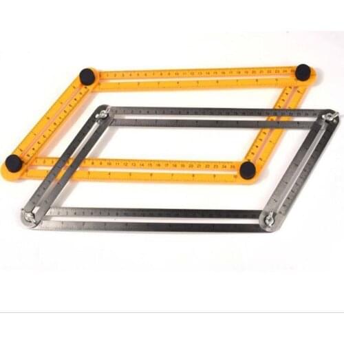 Aluminum Angle Ruler Template Tool Multi Angle Measuring Ruler for Handymen, Builders, Craftsmen