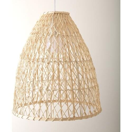 Asian New Pendant Lamp Natural Rattan Lamp Hand Make Retro Pendant Light Luminaire Living Room Light Restaurant Lamp Suspension
