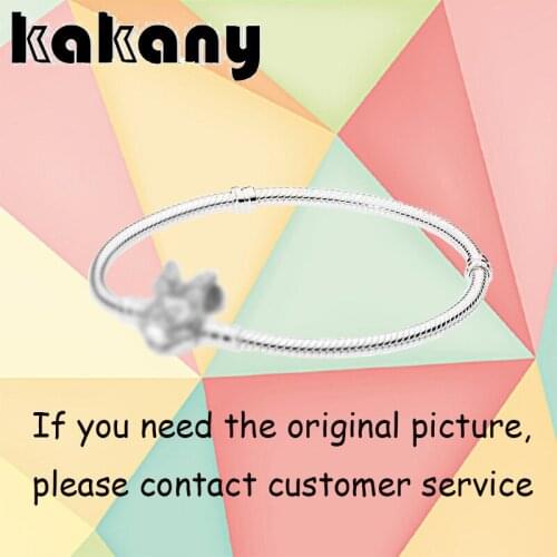 Kakan New High Quality 925 Silver Cartoon Animation Bracelet, Original Ladies Romantic Party Diy Bracelet Jewelry Accessories