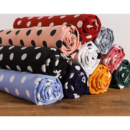 Trousers Fabric Dress Chiffon Slightly Stretchy Fashion Shirts cloth Fabric Dotted Classic Material