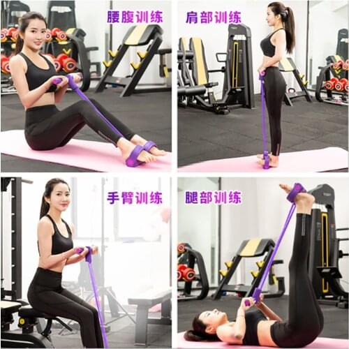 Weight Loss fitness Equipment 4 tube Tension Trainer Sports Foot Expander Chest Pull Leg Latex Draw Rope Gymnastics Rope