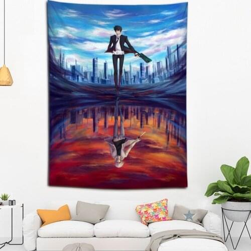 Hot Sale Custom Anime Psycho Pass Printed Tapestry Background Decorative Tapestry Various Sizes Wall Hanging Decor