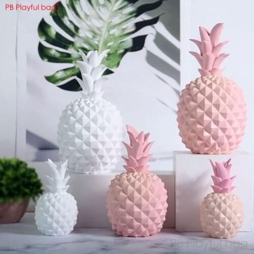 Playful bag Creative pineapple decorations Resin pineapple ornaments European style statue Novelty action figure Best gifts HF84