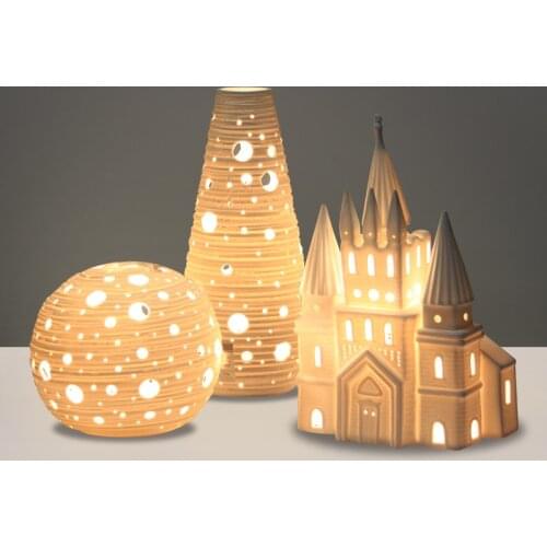 Creative ceramic decorative lamp Modern Art Minimalist Table Lamp For Bedroom Bedside Lighting small night light