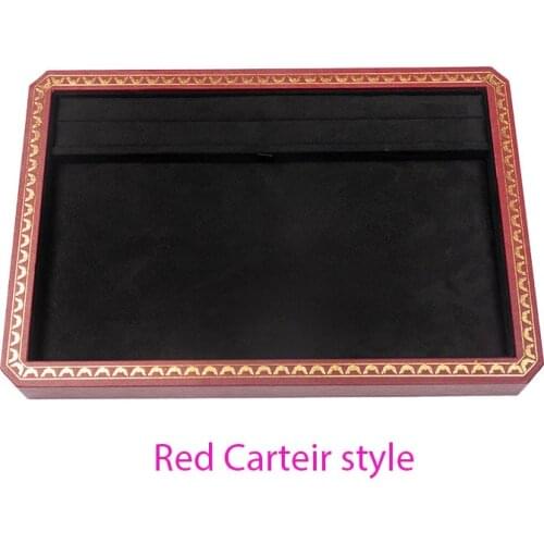 New Red Frame Multifunction Wedding Ring Jewelry Display Trays Women Bracelet Earring Pendent Jewellery Organizer Stand Counter