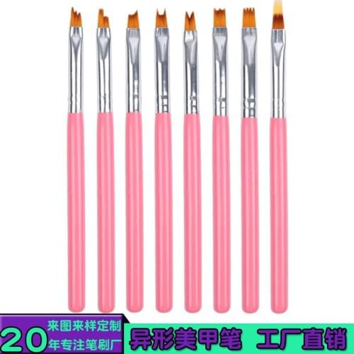 Manicure flower pen serrated pen petal pen nail brush color painting pen manicure brush set 8 pieces