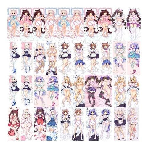 Anime Coconut Cinnamon NEKOPARA chocolat vanilla Maple hugging Body pillowcase Dakimakura pillow cover 50X150CM