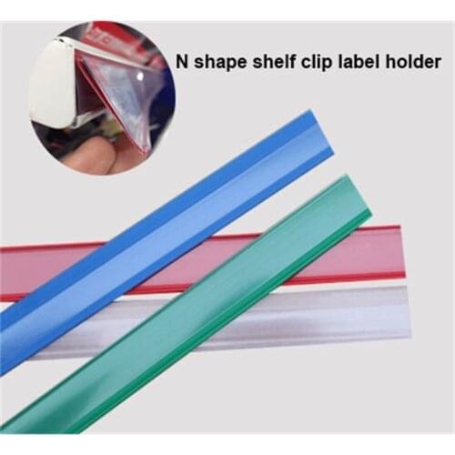 90CM POP Supermarket N sign clip strip label holder banner tag price ticket display holder plastic data strip shelf edge talker
