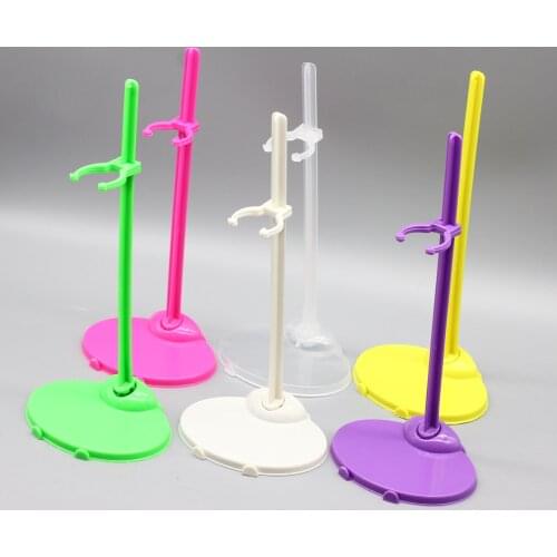 1pcs Transparent Pink Purple White Color Stand Display Holder For 1/6 Barbies Dolls accessiore stand gift toy es033