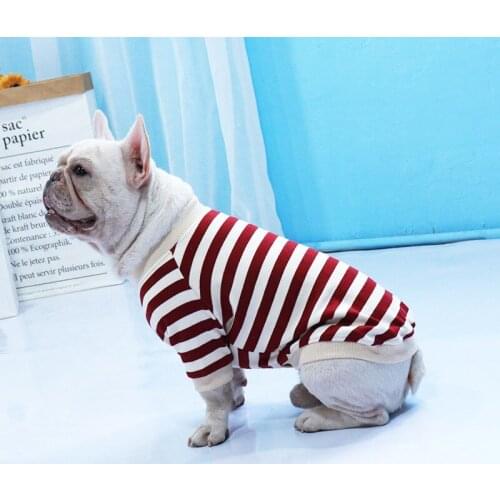 Striped Dog Clothes Classic Pets Dogs Clothing For Medium Large Dogs Costume French Bulldog Pet Clothes For Dog Coat Ropa Perro