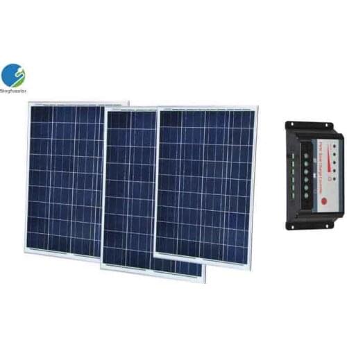 Solar Panel 12v 100w 3 Pcs Solar Kit 300w Solar Charge Controller 12v/24v 30A Yacht Boat Caravan Marine Autocaravanas Camp Car