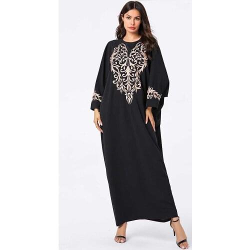 Turkey Arab Muslim Abaya Dress Women Batwing Sleeve Maxi Hijab Dresses Islamic Clothing Vestidos Kimono Moroccan Kaftan Elbise