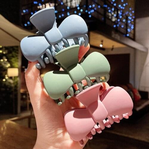 Solid Color Large Size Hair Craw Simple Hairclips Hair Ornament Hair Grab Edge Clip Female Card Acrylic Hairpin Hair Accessories