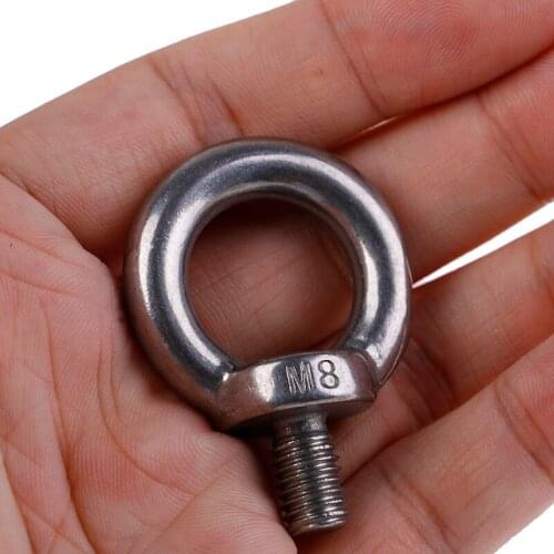 1Pc New M4 M5 M6 M8 304 Stainless Steel Marine Lifting Eye Screws Ring Loop Hole for Eyebolt Dropshipping