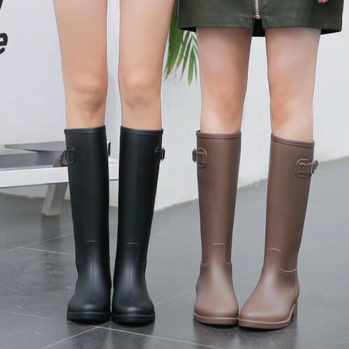 Waterproof Non-Slip Women Rainboots PVC Platform Spring/Autumn Female Casual Women Rain Shoes Knee-High Rainboots6tg