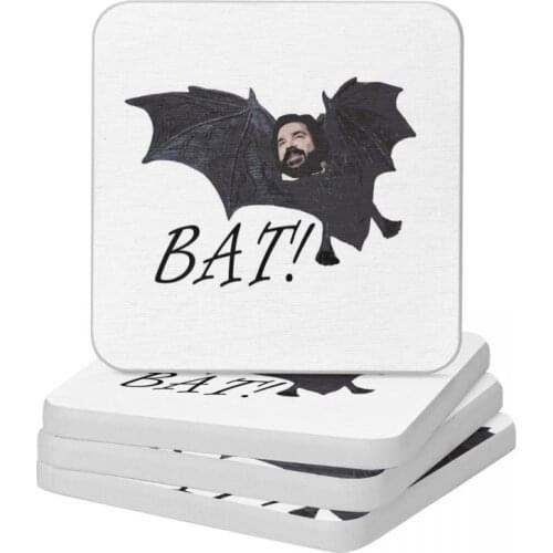 Funny Laszlo Bat Jackie Daytona What We Do In The Shadows Diatom Square Round Coaster Eco-friendly Cup Bonsai Mat Soap Pad 10x10