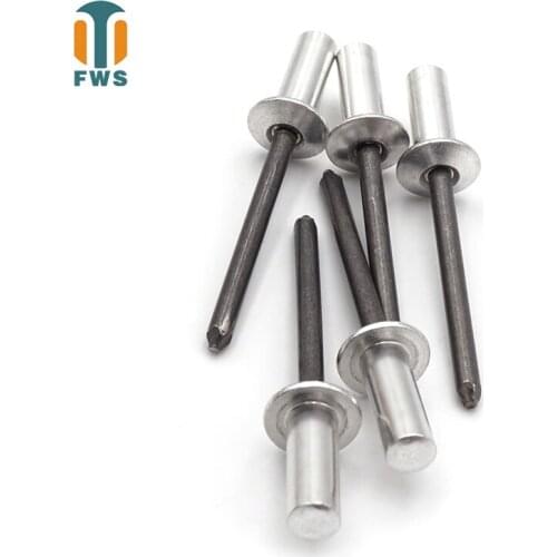 20 PCS M3.2 6-18mm DIN EN ISO 15973 GB /T 12615.1 Aluminum Steel Closed End Blind Rivets With Break Pull Mandrel Protruding Head