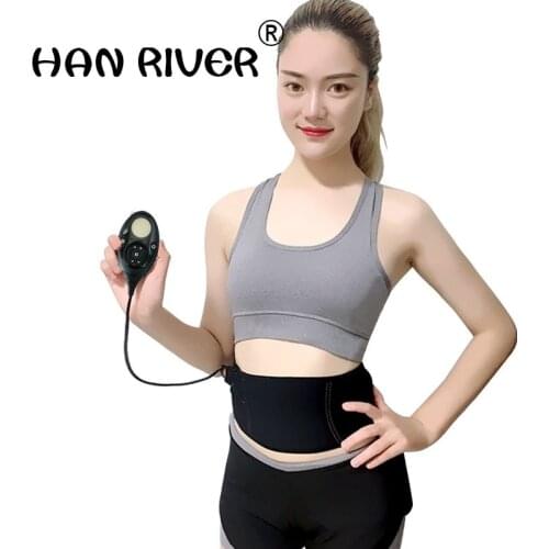 150 Intensity Levels modes Rechargeable Muscle Stimulator Slim Massage BeltAbs Abdominal Muscle Toner Slimming Flex Belt J2040