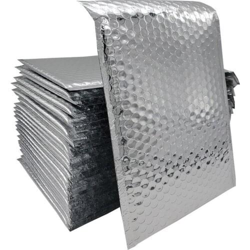 50 PCS/Lot Different Specifications Silver Plating Paper Bubble Envelopes Bags Mailers Padded Shipping Envelope Bubble Mailing B