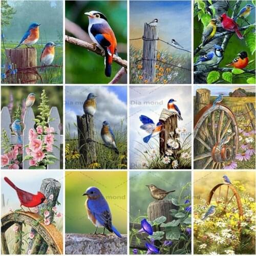 DIY 5D Diamond Painting Birds Full Drill Square Animal Diamond Embroidery Cross Stitch Mosaic Kit Wall Art Gift Home Decor