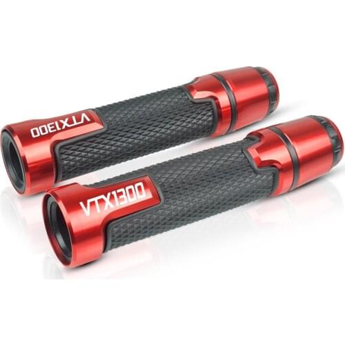 For Honda VTX1300 VTX All Year Motorcycle Aluminum plastic Handlebar 22MM Handle bar Grip Hand Cap Moto Racing Grips CAFE RACER