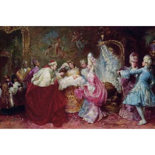 Free shipping classical court figure born prince canvas prints oil painting on canvas wall art decoration picture