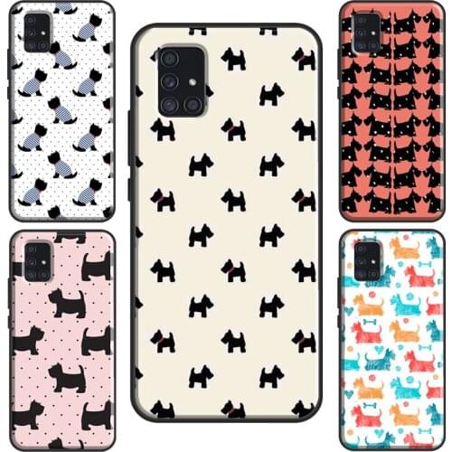 Scottish terrier pattern Case For Samsung A71 A51 A41 A31 A11 A02 S A10 A20 A40 A50 A70 A21S A20e A12 A32 A52 A72